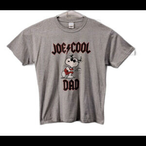 Joe Cool Dad Snoopy ACDC Parady  Short Sleeve T-Shirt Men's Size Large